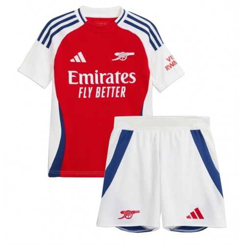 Dětský fotbalový dres Arsenal 2024-25 Domácí Krátký Rukáv (+ trenýrky)